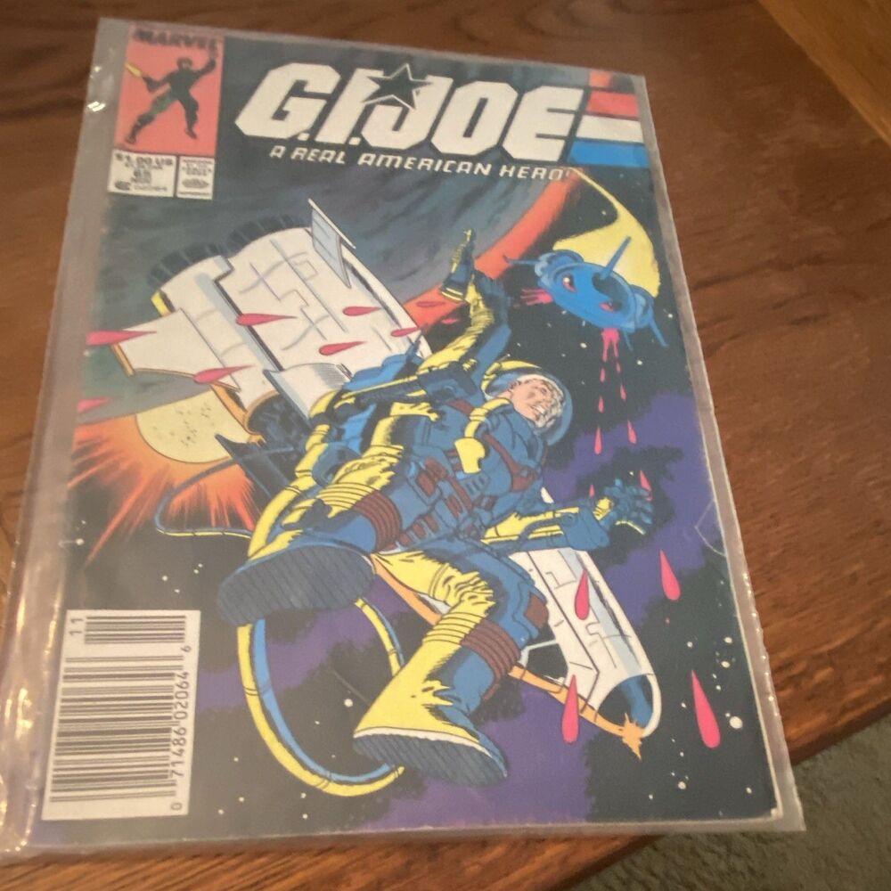 G.I. JOE MARVEL COMIC BOOK #65 VERYGOOD 1987 VINTAGE COLLECTOR PLASTIC PROTECTOR